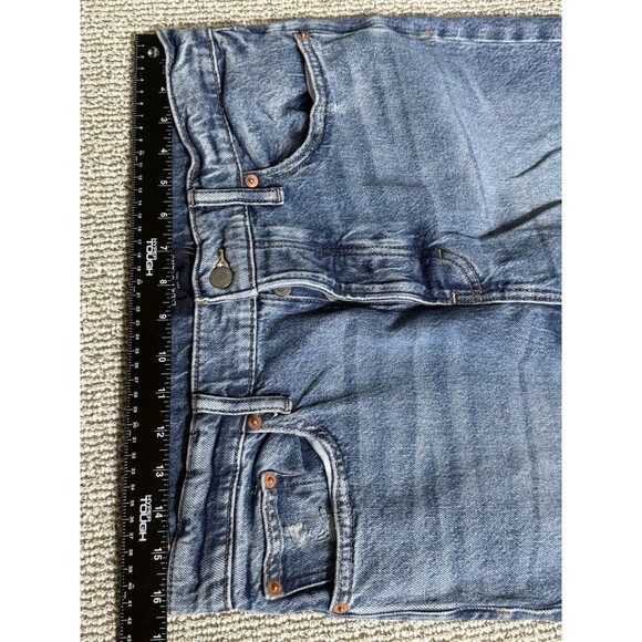 lucky brand jeans womens 10/30 90s Loose Hi Rise Crop Button Fly Distressed - Picture 6 of 9